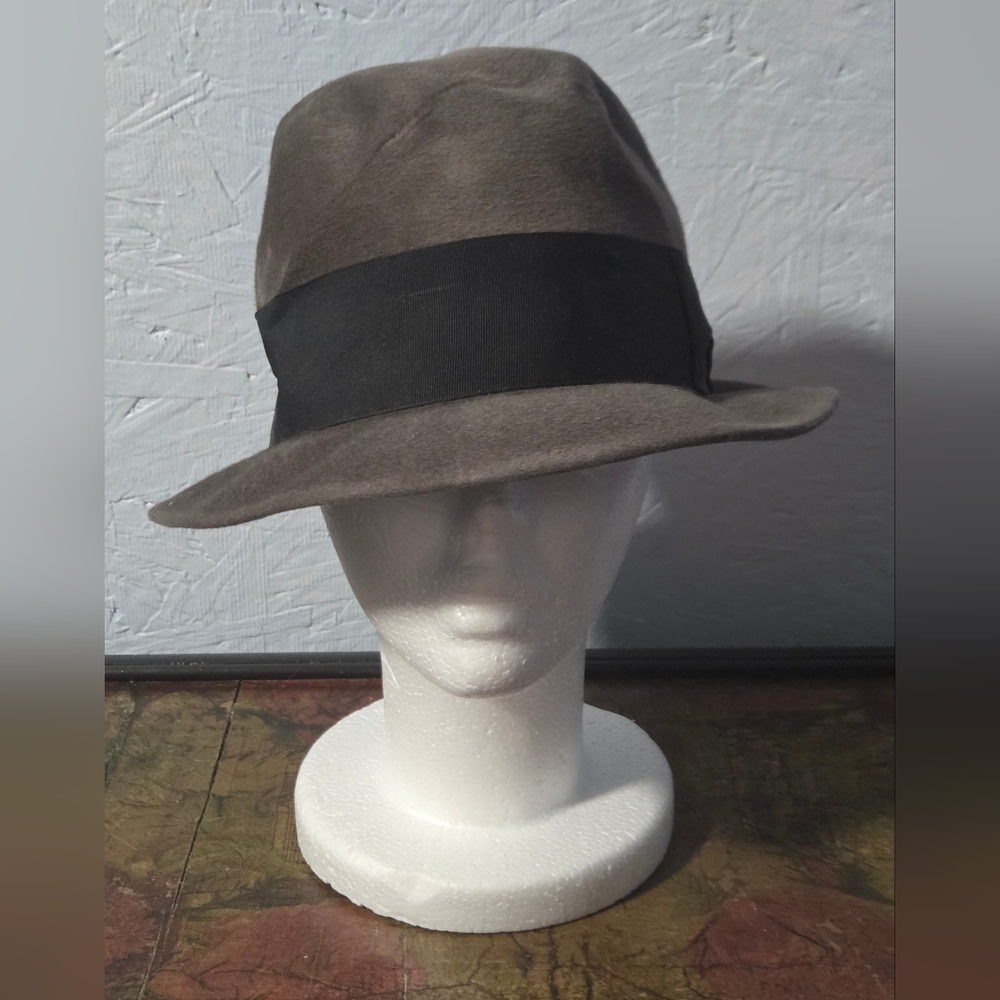 Vintage 1950s Gray Italian Borsalino "Diamante" Twenty Five Felt Fedora